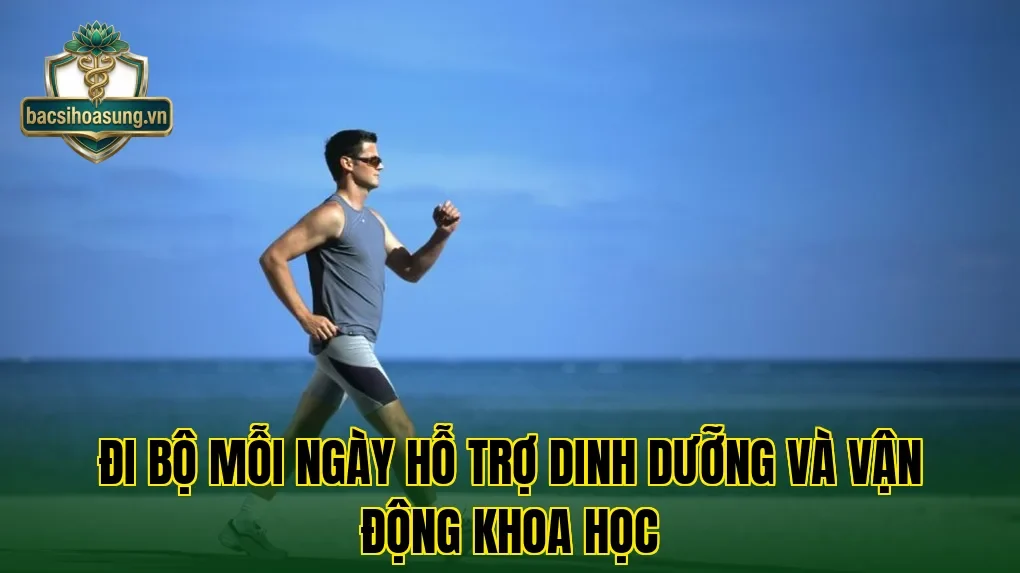 Đi bộ mỗi ngày hỗ trợ dinh dưỡng và vận động khoa học