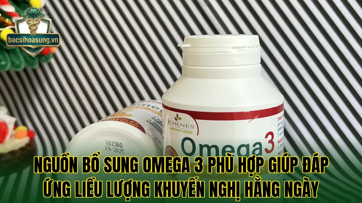 Nguồn bổ sung Omega 3 phù hợp giúp đáp ứng liều lượng khuyến nghị hằng ngày