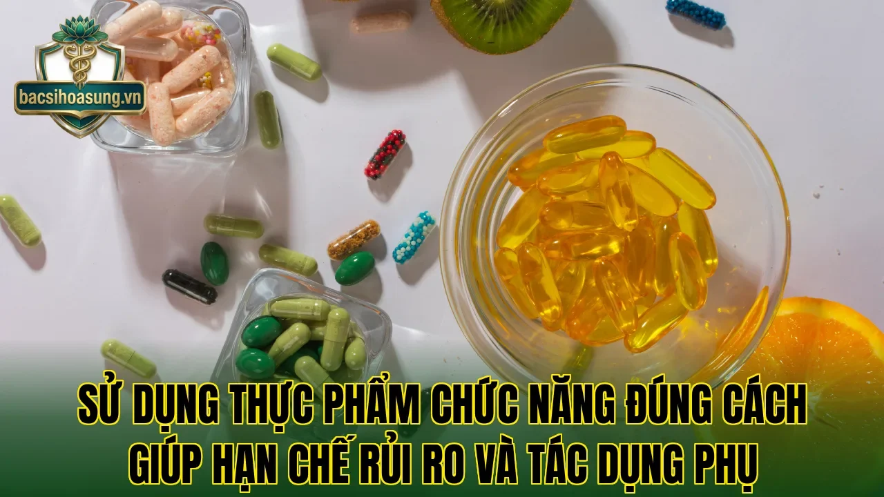 Sử dụng thực phẩm chức năng đúng cách giúp hạn chế rủi ro và tác dụng phụ