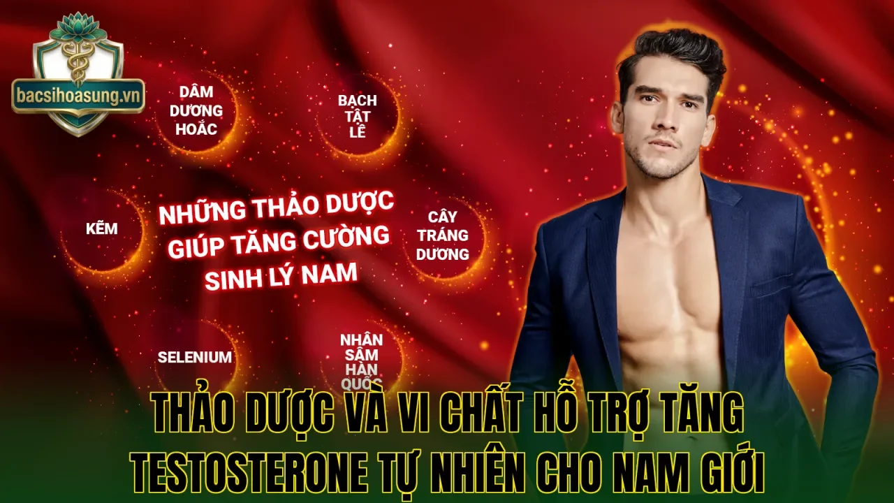 Thảo dược và vi chất hỗ trợ tăng testosterone tự nhiên cho nam giới